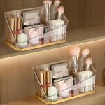 Lot de 2 organisateurs pour armoire salle de bain, bo�tes avec s�parateurs r�glables pour cosm�tiques. ...