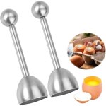 Lot de 2 ouvre - ?ufs en acier inoxydable, coupe - ?uf outil d'oeuf d�capsuleur coquille oeuf, ouvre ...
