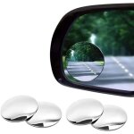 Lot de 2 paires (4 pi�ces) de r�troviseurs d'angle mort hd rotatifs � 360� , sans cadre , ronds , en ...