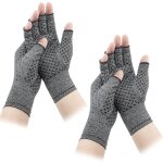 Lot de 2 paires de gants de compression pour l'arthrite, offrant chaleur et compression pour favoriser ...