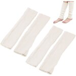 Lot 2 paires jambi�res tricot femme blanches longues bottes hiver douces crochet