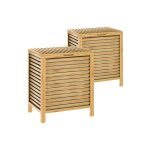 Le poisson qui jardine - lot de 2 paniers à linge coffre meuble bambou, 61 cm de haut et 62 litres environ ... Le poisson qui jardine - lot de 2 paniers à linge coffre meuble bambou, 61 cm de haut et 62 litres environ ...