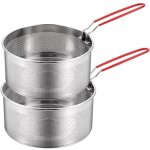Lot 2 passoires inox , passoire p�tes nouilles , poign�es amovibles , panier friteuse , �gouttage