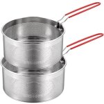 Lot 2 passoires inox , passoire p�tes nouilles , poign�es amovibles , panier friteuse , �gouttage