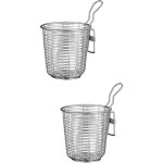 Feiyue - lot de 2 passoires pour marmite, pour ptes, pour lgumes, tortellini, lgumes asiatiques, panier ...