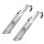Lot de 2 passoires � th� ?uf inox, maille fine + crochet, pour th� en vrac, caf� ou �pices