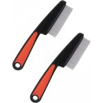 Lot de 2 peignes anti - puces professionnels pour chiens et chats - peigne  puces - peigne  poussire ...