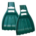 Lot de 2 pelles de jardinage, ramasses feuilles avec poign�e en polypropyl�ne - 49 x 33 cm - vert - linxor ...