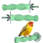 Lot de 2 perchoirs lavables, pierre � broyer pour bec & lime � ongles pour perruches et petites cages ...