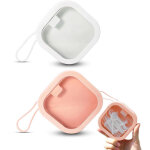 Lot de 2 petits organisateurs portables pour �lastiques � cheveux, empilables, pouvant servir de bo�tes ...