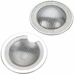 Lot de 2 petits tamis d'vier en acier inoxydable - idal pour vier de cuisine, vier, douche, baignoire ...