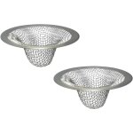 Lot de 2 petites cr�pines de 2, 5 cm, en acier inoxydable, pour �vier de buanderie, de piscine, de buanderie, ...