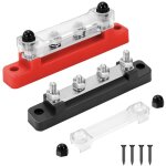Lot de 2 pices bloc de distribution d'alimentation 12v - 48v dc busbar 150a barres de distribution d'nergie ...