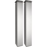 Ondee - zen - lot 2 pieds 2x2x30cm inox chrome - ajustable et recoupable - meuble trendy