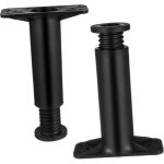 Lot de 2 pieds support lit ? acier ? r�glables 13?22 cm ? central ? pi�ces rechange