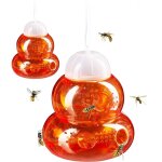 Lot de 2 pi�ges � gu�pes et frelons suspendus ? r�pulsif naturel contre les gu�pes pour l'int�rieur et ...