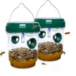 Lot de 2 pi�ges � gu�pes solaires, pi�ges � abeilles suspendus pour l'ext�rieur (vert)