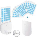 Lot de 2 pi�ges � mouches int�rieur avec 10 cartes autocollantes blanc r�glable lumi�re violette anti ...
