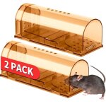 Lot de 2 pi�ges � souris, pi�ges � souris vivants, pi�ges � souris pour l'int�rieur et la maison, r�utilisable ...