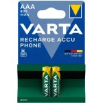 Lot de 2 piles rechargeables aaa lr03 nimh 800mah