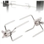 Lot de 2 pinces � viande en acier inoxydable fourchettes universelles pour r�tissoire, poulet, shish ...