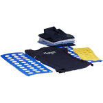 Lot de 2 planches plie chemise planche  plier grande, format a4 / a5, bleu et jaune - relaxdays