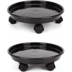 Lot de 2 plante caddy, pot de fleurs rond support de plante en pot sur roues, heavy duty rack sur roulettes ... Lot de 2 plante caddy, pot de fleurs rond support de plante en pot sur roues, heavy duty rack sur roulettes ...