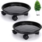 Lot de 2 plante caddy, pot de fleurs rond support de plante en pot sur roues, heavy duty rack sur roulettes ... Lot de 2 plante caddy, pot de fleurs rond support de plante en pot sur roues, heavy duty rack sur roulettes ...