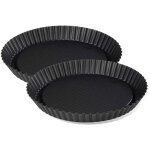 Lot de 2 plats � tartes renvers�es 30 cm zenker black metallic