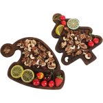 Lot de 2 plateaux en bois pour sapin de nol et chapeau - plateau de charcuterie, planche  dcouper ...