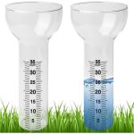 Lot de 2 pluviom�tres en verre de rechange pour les mesures de 1 � 35 mm, en verre, jauge de pluie, en ...