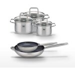 Lot 2 po�les c�ramiques 24 / 32cm et 3 faitouts elo profi therm platinum