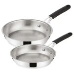 Lot de 2 poêles inox 24 / 28cm lagostina 012896600002 Lot de 2 poêles inox 24 / 28cm lagostina 012896600002
