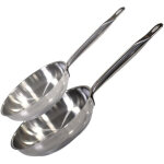 Lot de 2 po�les inox de 24 cm et 28 cm elo profi therm