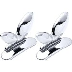 Lot de 2 poign�es de levage pour abattant de wc - pour divers accessoires de salle de bain - argent�