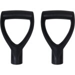 Lot de 2 poign�es en d pour pelle - poign�e de rechange en plastique - diam�tre int�rieur de 32 mm - ...