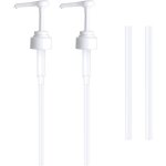 Lot de 2 pompe doseuse bidon 5 litres bouteille pompe vide(blanc), r�utilisables flacon pompe vide plastique ...
