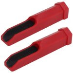 Lot de 2 ponceuses � embouts de queue de billard, lime l�g�re en plastique rouge r�sistant, brunissoir ...