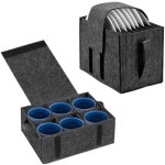 Lot de 2 porte - assiettes pour camping - car, organiseur en feutre, porte - tasses, rangement de vaisselle ...