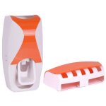 Lot de 2 porte - distributeur de dentifrice(orange), distributeur automatique de dentifrice pour presse ...