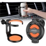 Lot de 2 porte - gobelets pliables et r�glables pour voiture, pour a�ration de voiture, pour boissons ...