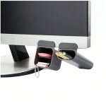 Lot de 2 porte - stylos cratifs pour cran d'ordinateur, accessoires de bureau, bote de rangement (gris) ...