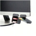 Lot de 2 porte - stylos cr�atifs pour �cran d'ordinateur, accessoires de bureau, bo�te de rangement (gris) ...