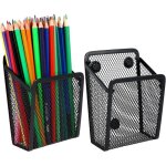 Lot de 2 porte - stylos magntiques, organisateur de bureau en maille mtallique, panier de rangement ...