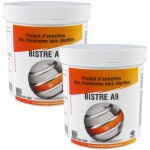 Lot 2 pots de 1kg bistre a9 - produit entretien de chemine bois / charbon progalva