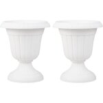 Lot de 2 pot de fleur exterieur rtro, ?41 cm de diamtre, cache pot plante interieur en plastique, 2pcs ...