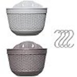 Lot de 2 pots de fleurs suspendus en plastique pour balcon, clôture, jardinières murales suspendues avec ... Lot de 2 pots de fleurs suspendus en plastique pour balcon, clôture, jardinières murales suspendues avec ...
