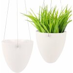Lot de 2 pots de fleurs suspendus en plastique, pot de fleurs à suspendre décoration murale pour jardin, ... Lot de 2 pots de fleurs suspendus en plastique, pot de fleurs à suspendre décoration murale pour jardin, ...