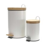Lot de 2 poubelles � p�dale 'shari' 15l blanc