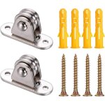 Lot de 2 poulies de renvoi avec roulement � billes pour cordes , voiles d'ombrage , serre , baldaquin ...